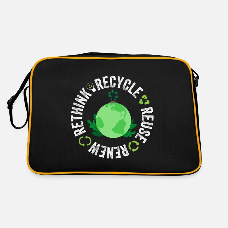 Recycler Réutiliser Repenser Repenser Crise environnementale Sac Retro