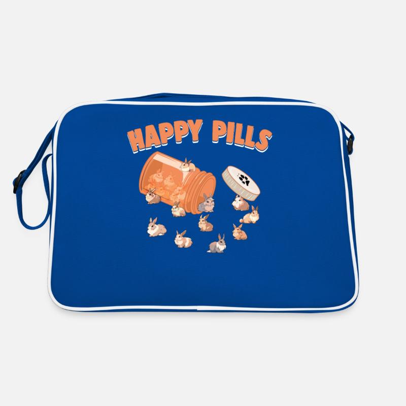 Happy Pills Lionhead Bunny Funny Rabbit Breed Pun Retro Bag