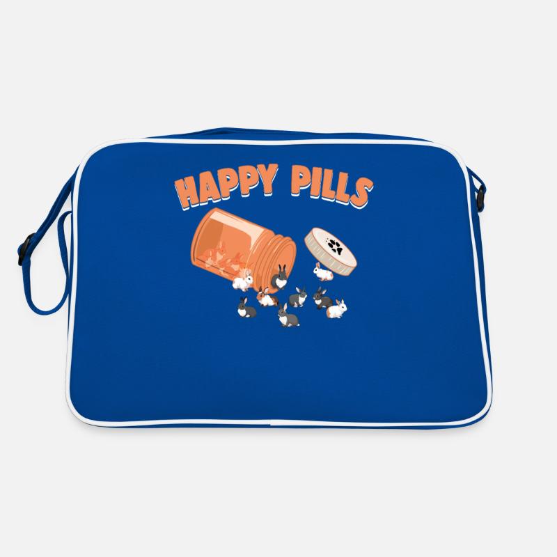 Happy Pills Cute Rex Bunny Funny Rabbit Breed Pun Retro Bag