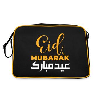 Aïd Moubarak Aïd Al Fitr Musulmans - Sac Retro - noir/or - Dos