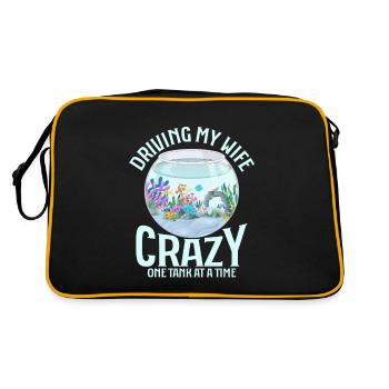 Driving My Wife Crazy One Tank At A Time Aquarium - Retro Bag - black/gold - Back