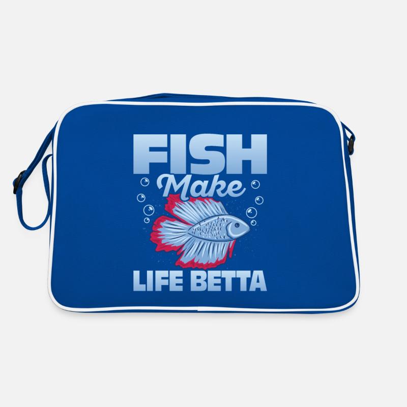 Fish Make Life Betta Fish Keeping Aquarium Owner Retro Tasche