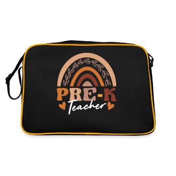 Pre-K Teacher Boho Teaching Back to School Class - Retro Bag - black/gold - Back