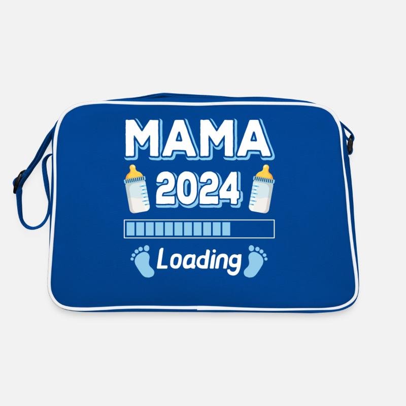 Mama Loading 2024 Mutter Mütter Mom Muttertag Retro Tasche