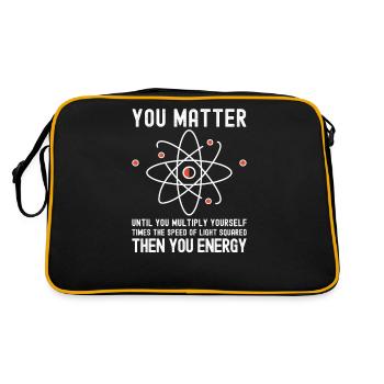 Drôle de science, science atomique, vous comptez l’énergie, - Sac Retro - noir/or - Dos