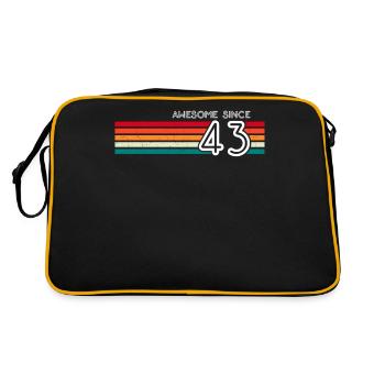 Awesome Since 1943 80th Birthday Gifts 80 Years - Retro Bag - black/gold - Back