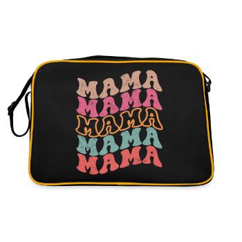 Groovy Mama Retro Vintage neue Mama - Muttertag - Retro Tasche - Schwarz/Gold - Hinten