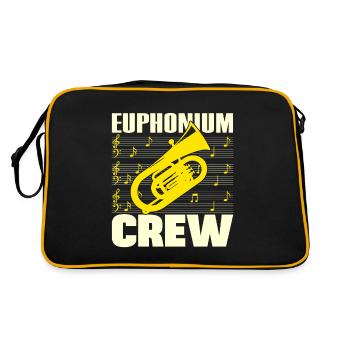 Euphonium Crew Baritone Player Gift Idea - Retro Bag - black/gold - Back