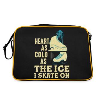 Coeur aussi froid que la glace sur laquelle je patine patineur - Sac Retro - noir/or - Dos