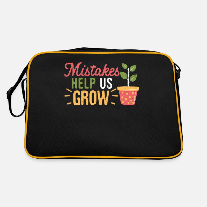 Mistakes Help Us Grow Funny Growth Mindset Retro Bag