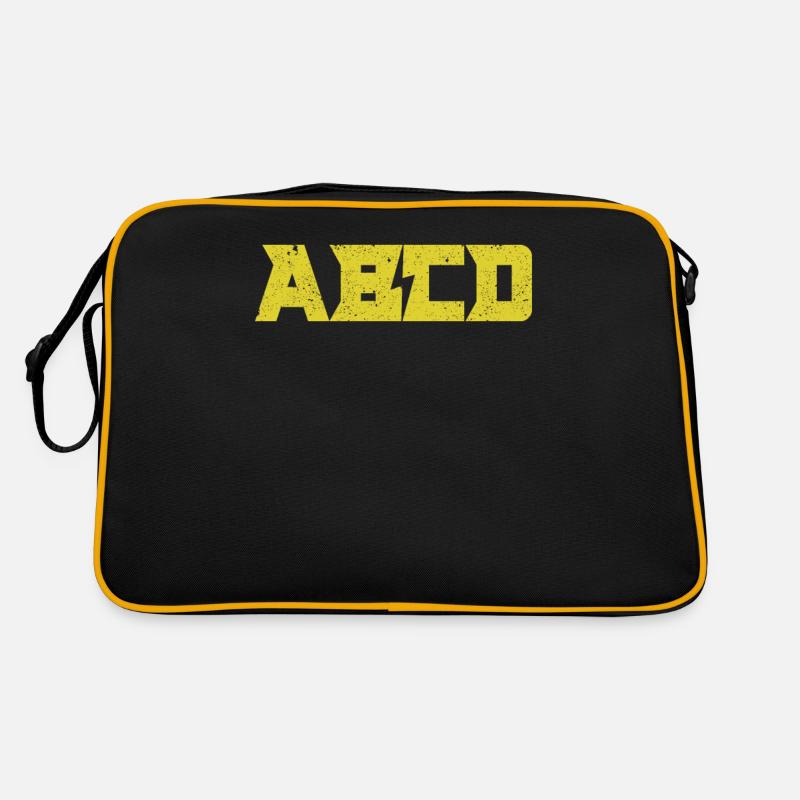 Jungen Mädchen ABCD Funny Rock Lehrer Student Retro Tasche