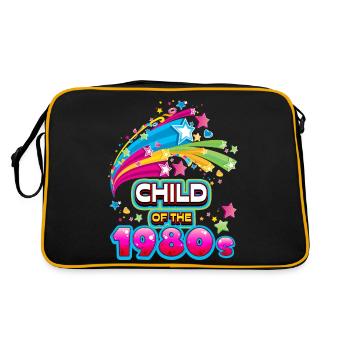 Années 1980, 1980, années 80 Rétro Birthday Dicton - Sac Retro - noir/or - Dos