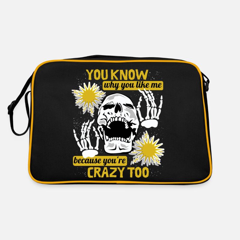 Comic Skull Skull Funny Saying Skeleton Hands Retro Bag