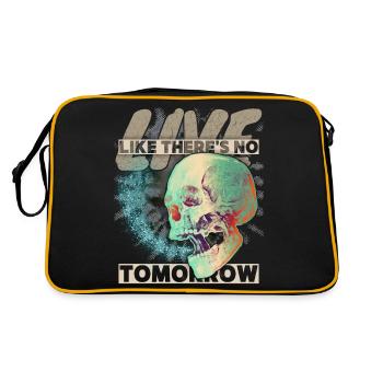 Crâne vintage Crâne Crâne grunge - Sac Retro - noir/or - Dos
