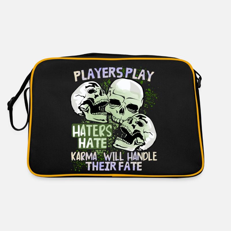 Comic Skull Skull funny fate saying Retro Bag