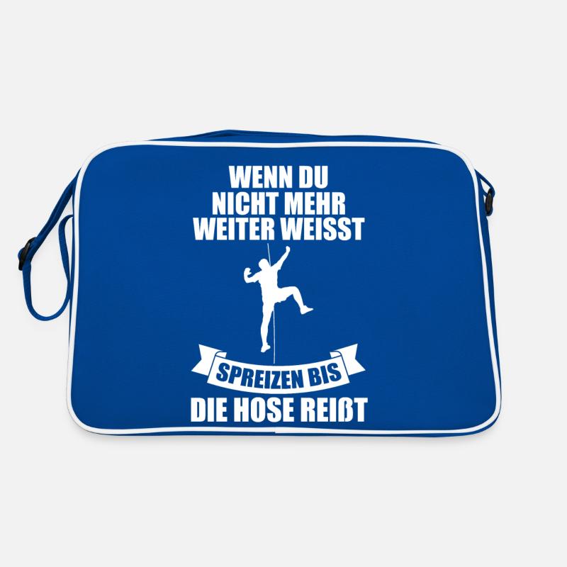 Bergsteigen Bouldern Klettern Kletterer Retro Tasche