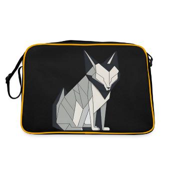 Chat géométrique - Sac Retro - noir/or - Dos