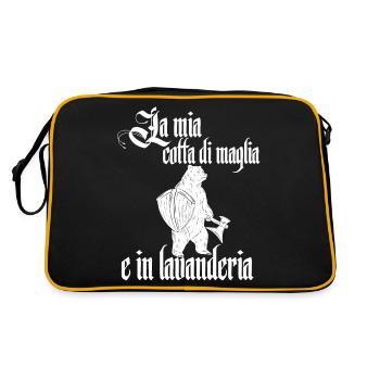 Kettenhemd ist in der Wäsche Hema Buhurt Ritter - Retro Tasche - Schwarz/Gold - Hinten