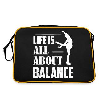 Life Is All About Balance Ice Skating Figure Skate - Retro Bag - black/gold - Back