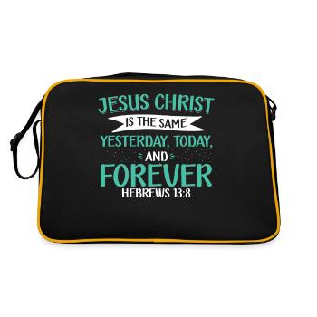 Jésus-Christ est la même foi chrétienne - Sac Retro - noir/or - Dos