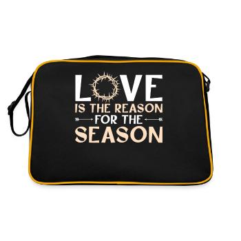 Love is the reason for the season - Retro Bag - black/gold - Back