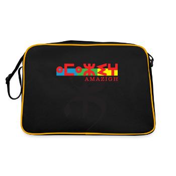 AMAZIGH SYMBOLE BERBERE Z IMAZIGHEN BIJOU KABYLE - Sac Retro - noir/or - Dos