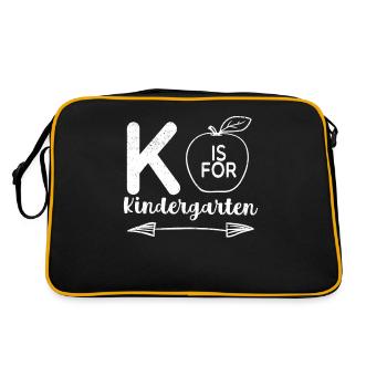 K est de retour pour Kindergarten Apple Teacher - Sac Retro - noir/or - Dos