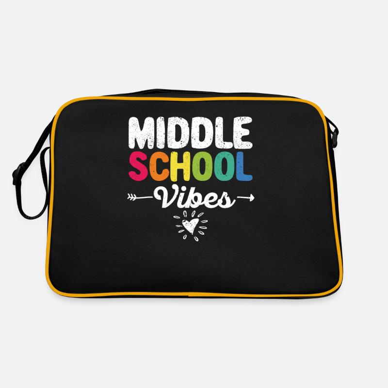 Middle School Vibes Funny Teacher Student Learning Retro Bag