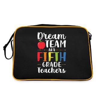 Dream Team alias Fight Grade Teachers 5. Schule - Retro Tasche - Schwarz/Gold - Hinten