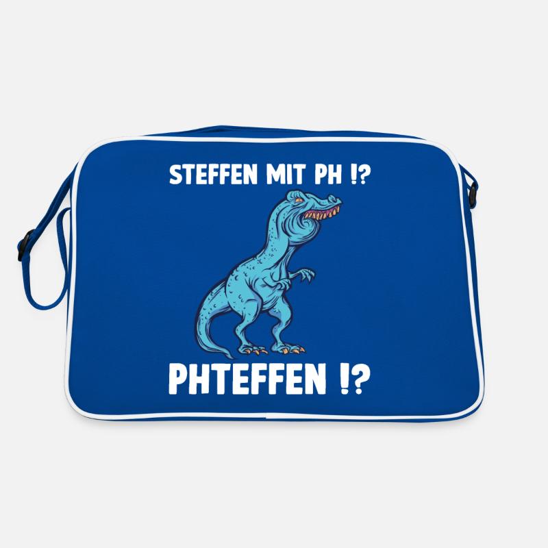 TRex Meme Dinosaurier mit Überbiss Steffen mit ph Retro Tasche