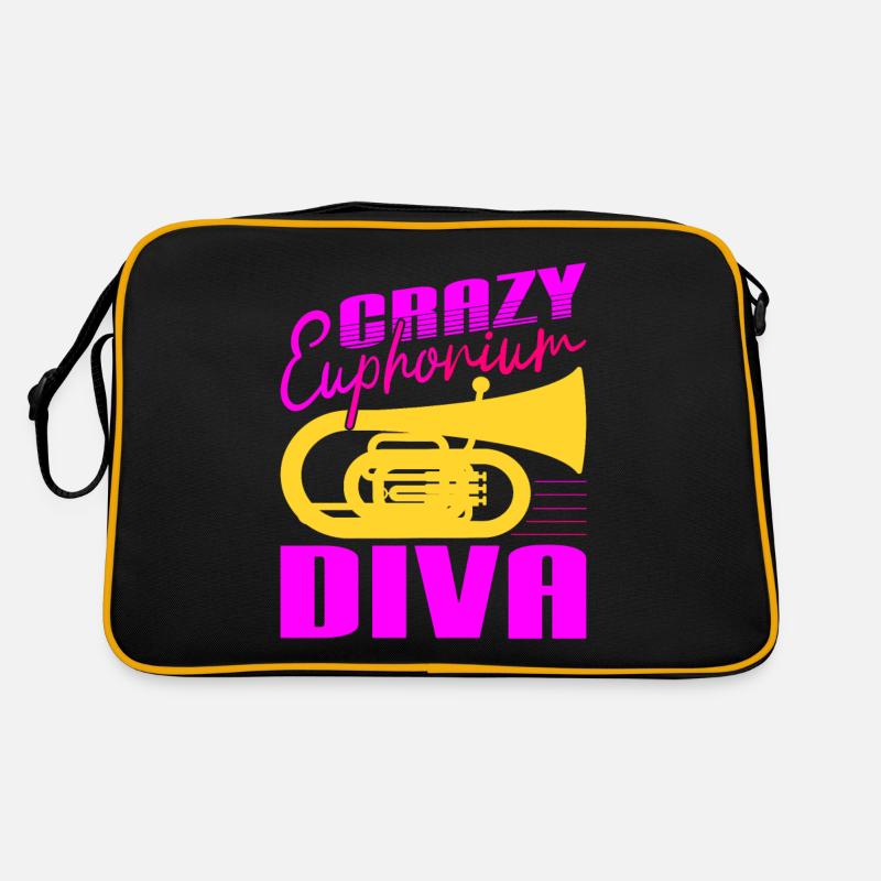 Crazy Euphorium Diva Baryton Cadeaux de joueur de baryton Sac Retro