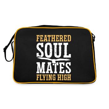 Âme sœur à plumes Flying High Falcon - Sac Retro - noir/or - Dos