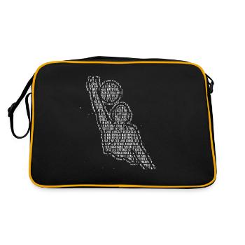 Joueur de water-polo nuage de mots joueur de water-polo - Sac Retro - noir/or - Dos