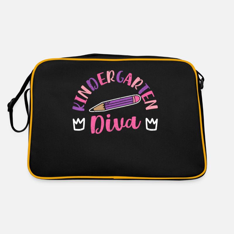 Mädchen Kindergarten Diva Erster Kindergartentag Retro Tasche