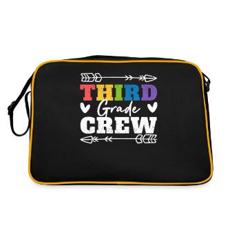 Crew of 3rd grade Teachers of third grade First - Retro Bag - black/gold - Back