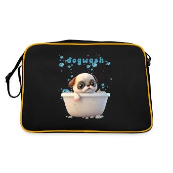 Funny Dog Motif Pet Dog Lingerie - Retro Bag - black/gold - Back