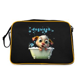 Funny Dog Motif Pet Dog Lingerie - Retro Bag - black/gold - Back