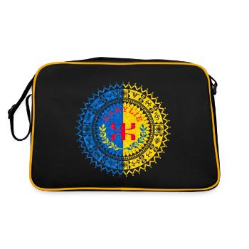 DRAPEAU DE KABYLIE IMAZIGHEN - Sac Retro - noir/or - Dos