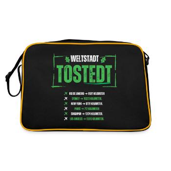 Cosmopolitan city of Tostedt Joint municipality in Lower Saxony - Retro Bag - black/gold - Back