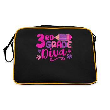 Diva de 3e année Drôle d’enseignant de troisième année - Sac Retro - noir/or - Dos