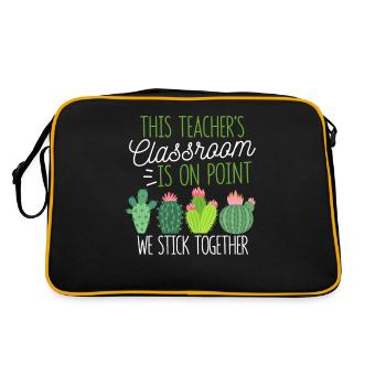 This teacher's classroom is to the point - Retro Bag - black/gold - Back