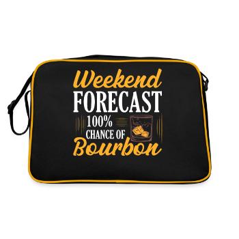 Weekend Forecast 100% Chance Of Bourbon Whiskey Dr - Retro Bag - black/gold - Back