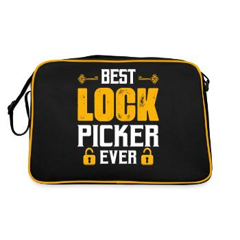 Best Lock Picker Ever Lockpicker Locksmith - Retro Tasche - Schwarz/Gold - Hinten
