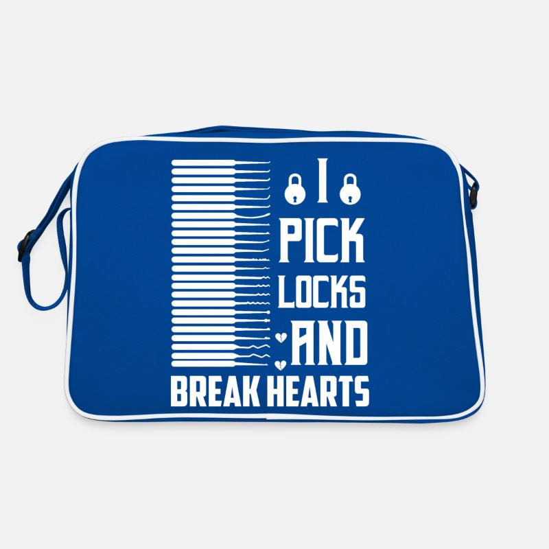 I Pick Locks And Break Hearts Lockpicker Locksmith Retro Bag