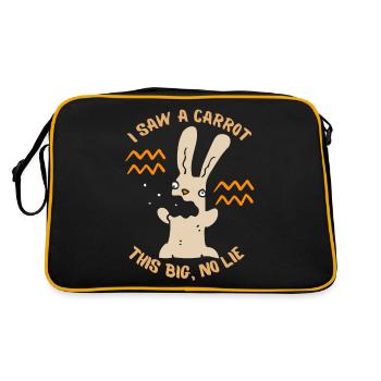 Funny Bunny Comic Joke - Retro Bag - black/gold - Back
