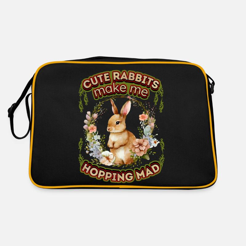 Rabbit bunny funny saying in vintage style Retro Bag