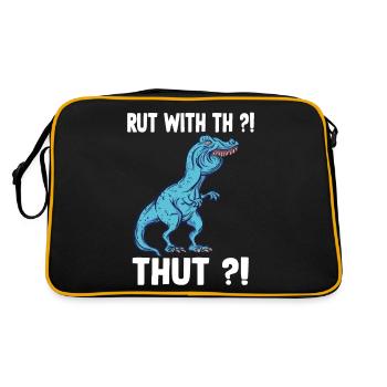 Rut instead of Ruth shirt funny Trex meme overbite - Retro Bag - black/gold - Back