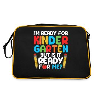 Je suis prêt pour la maternelle, mais est-ce - Sac Retro - noir/or - Dos