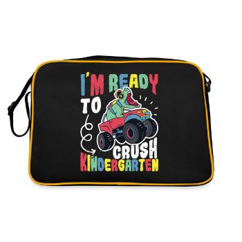 Je suis prêt à soigner les dinosaures - Sac Retro - noir/or - Dos