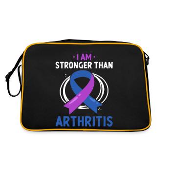 Je suis plus fort que la sensibilisation à l’arthrite - Sac Retro - noir/or - Dos